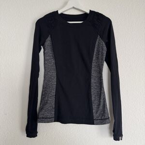 Lululemon Shirt Womens 4 Grey Swiftly Tech Long Sleeve Running Yoga Gym Stretch